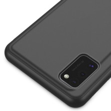 Flip telefontok átlátszó előlappal Samsung Galaxy A41 készülékhez - RÓZSAARANY