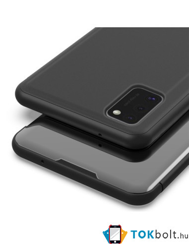 Flip telefontok átlátszó előlappal Samsung Galaxy A41 készülékhez - RÓZSAARANY