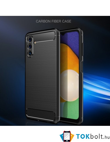 Samsung Galaxy A04s karbon mintás tok - KÉK