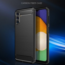 Samsung Galaxy A04s karbon mintás tok - KÉK