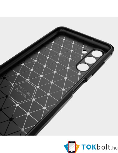 Samsung Galaxy A04s karbon mintás tok - KÉK
