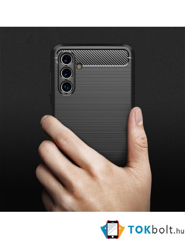 Samsung Galaxy A04s karbon mintás tok - KÉK
