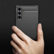 Samsung Galaxy A04s karbon mintás tok - KÉK