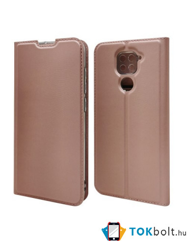 Oldalra nyíló tok Xiaomi Redmi Note 9 telefonhoz - RÓZSAARANY