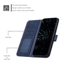 Oldalra nyíló tok Oppo A57 telefonhoz - KÉK