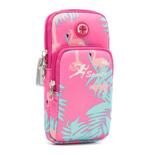 Karra csatolható telefontok futáshoz, sportoláshoz - 9*18 cm - MINTÁS - PINK
