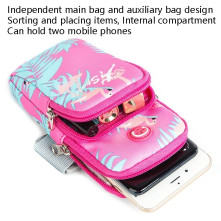 Karra csatolható telefontok futáshoz, sportoláshoz - 9*18 cm - MINTÁS - PINK