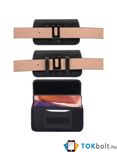 Univerzális 6.9-7.2 inches övre fûzhetõ mobiltelefon tartó fém csipesszel - FEKETE