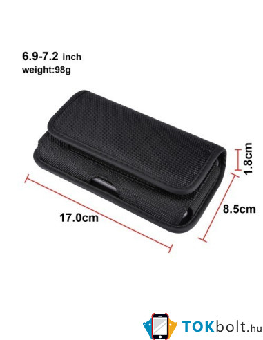Univerzális 6.9-7.2 inches övre fûzhetõ mobiltelefon tartó fém csipesszel - FEKETE
