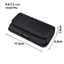Univerzális 6.9-7.2 inches övre fûzhetõ mobiltelefon tartó fém csipesszel - FEKETE