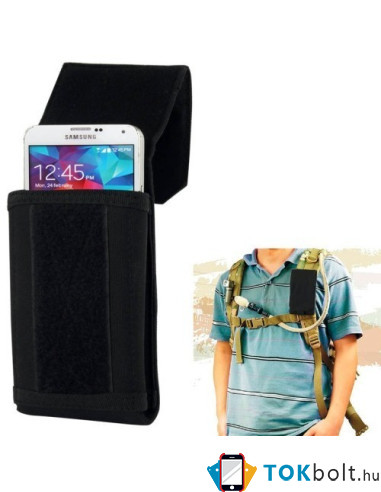 Univerzális fekete mobiltelefon tok maximum 6.3 inches készülékekhez