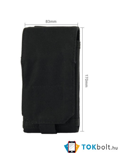 Univerzális fekete mobiltelefon tok maximum 6.3 inches készülékekhez
