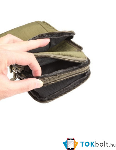 Övtok 3 rekeszes, karpántos max 7.0 inches készülékekhez - ZÖLD