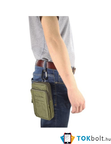 Övtok 3 rekeszes, karpántos max 7.0 inches készülékekhez - ZÖLD