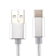 USB Type-C csatlakozású töltõkábel, adatkábel - 3 m-es - Ezüst