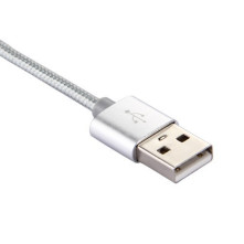 USB Type-C csatlakozású töltõkábel, adatkábel - 3 m-es - Ezüst