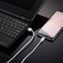 USB Type-C csatlakozású töltõkábel, adatkábel - 3 m-es - Ezüst