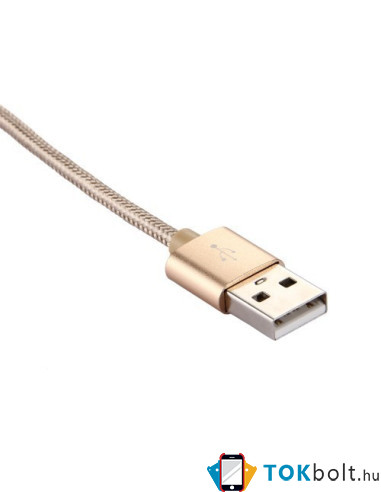 USB Type-C csatlakozású töltõkábel, adatkábel - 3 m-es - Arany