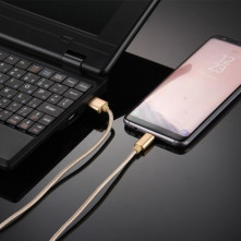 USB Type-C csatlakozású töltõkábel, adatkábel - 3 m-es - Arany