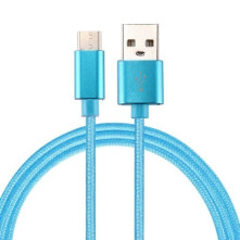 USB Type-C csatlakozású töltõkábel, adatkábel - 3 m-es - Kék