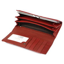 Cavaldi valódi bőr piros pénztárca - 19 x 9.5 cm - CavaldiPX24-DNH