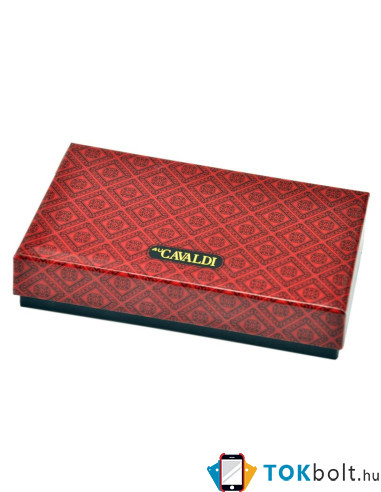 Cavaldi valódi bőr piros pénztárca - 19 x 9.5 cm - CavaldiPX24-DNH