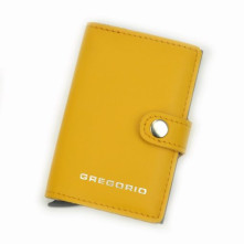 GREGORIO bankkártya, igazolvány tartó tárca RFID védelemmel - 10 x 7 x 2.3 cm - SÁRGA