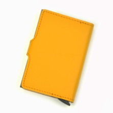 GREGORIO bankkártya, igazolvány tartó tárca RFID védelemmel - 10 x 7 x 2.3 cm - SÁRGA
