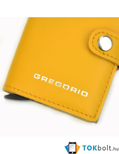 GREGORIO bankkártya, igazolvány tartó tárca RFID védelemmel - 10 x 7 x 2.3 cm - SÁRGA