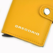 GREGORIO bankkártya, igazolvány tartó tárca RFID védelemmel - 10 x 7 x 2.3 cm - SÁRGA