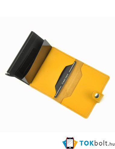 GREGORIO bankkártya, igazolvány tartó tárca RFID védelemmel - 10 x 7 x 2.3 cm - SÁRGA