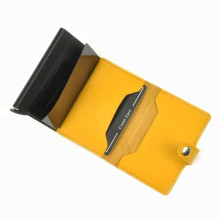 GREGORIO bankkártya, igazolvány tartó tárca RFID védelemmel - 10 x 7 x 2.3 cm - SÁRGA