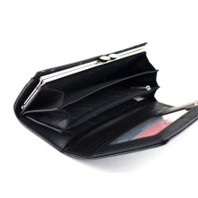 Pierre Cardin valódi bőr fekete pénztárca - 18 x 15 cm - 02LEAF100