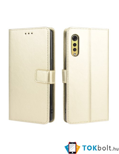 Oldalra nyíló tok LG Velvet telefonhoz - ARANY