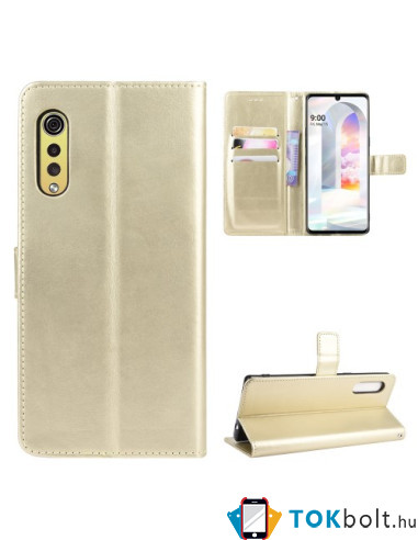 Oldalra nyíló tok LG Velvet telefonhoz - ARANY