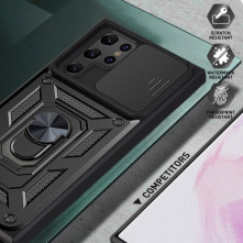Kemény műanyag és rugalmas TPU hibrid tok Samsung Galaxy S22 Ultra 5G telefonhoz - KÉK