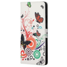 Oldalra nyíló mintás telefontok Samsung Galaxy A33 5G telefonhoz - ÉLÉNK PILLANGÓ