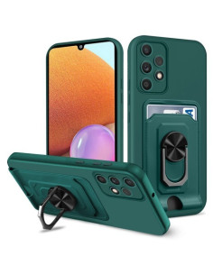 Kemény műanyag és rugalmas TPU hibrid tok Samsung Galaxy A52 4G/5G / A52s 5G telefonhoz - ZÖLD