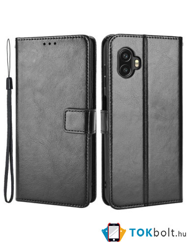 Oldalra nyíló tok Samsung Galaxy Xcover 6 Pro telefonhoz - FEKETE