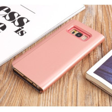 Flip telefontok átlátszó előlappal Samsung Galaxy S8 Plus készülékhez - RÓZSAARANY