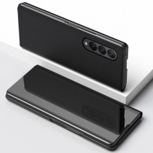 Flip telefontok átlátszó előlappal Samsung Galaxy Z Fold4 készülékhez - FEKETE