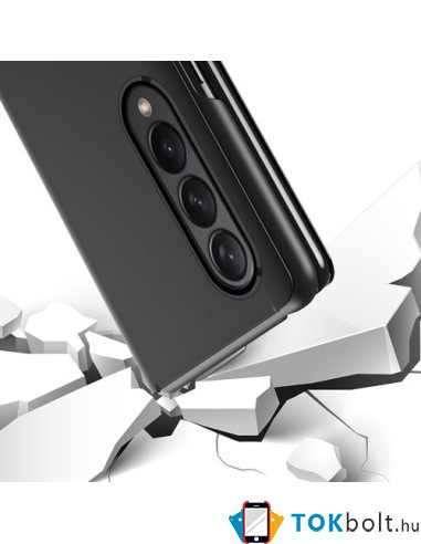 Flip telefontok átlátszó előlappal Samsung Galaxy Z Fold4 készülékhez - RÓZSAARANY