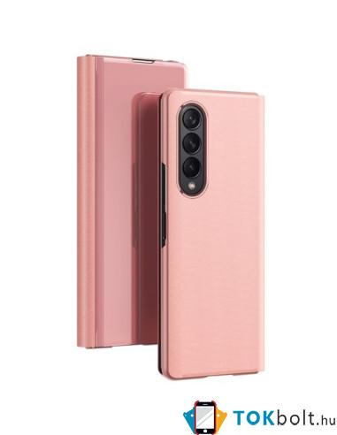 Flip telefontok átlátszó előlappal Samsung Galaxy Z Fold4 készülékhez - RÓZSAARANY