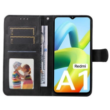 Oldalra nyíló tok Xiaomi Redmi A1 telefonhoz - FEKETE