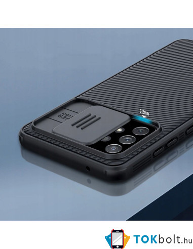 NILLKIN masszív tok kameravédővel Samsung Galaxy A23 5G készülékhez - FEKETE