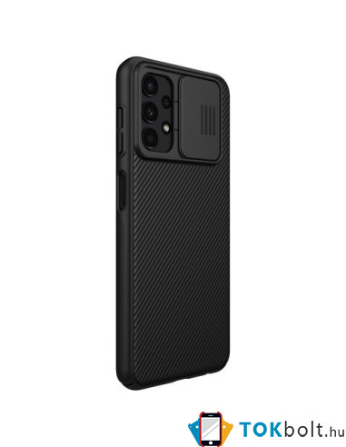 NILLKIN masszív tok kameravédővel Samsung Galaxy A13 4G telefonhoz - FEKETE
