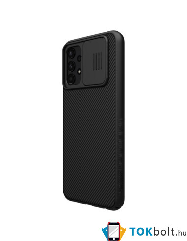 NILLKIN masszív tok kameravédővel Samsung Galaxy A13 4G telefonhoz - FEKETE