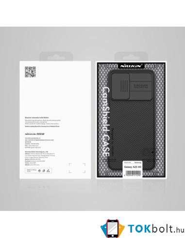 NILLKIN masszív tok kameravédővel Samsung Galaxy A23 5G telefonhoz - FEKETE