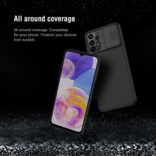NILLKIN masszív tok kameravédővel Samsung Galaxy A23 5G telefonhoz - FEKETE