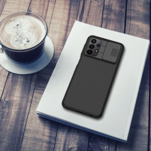 NILLKIN masszív tok kameravédővel Samsung Galaxy A23 5G telefonhoz - FEKETE